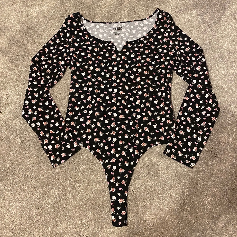 PINK Floral Bodysuit